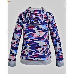 NEW WITH TAGS YOUTH RIVAL FLEECE PRINTED CAMO  UNDERARMOUR HOODIE